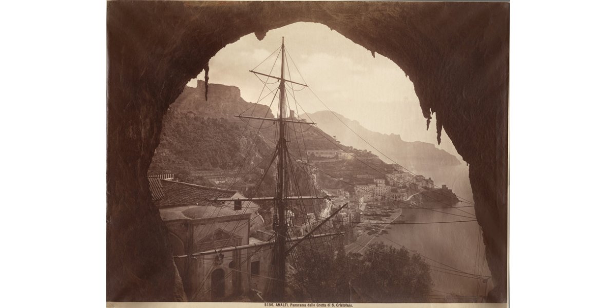 Stabilimento Giacomo Brogi, "Amalfi. Panorama of the Grotto of S. Cristofano", 1880, albumen print on paper, Alinari Archives, Florence