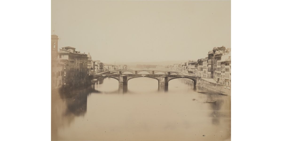 Fratelli Alinari Fotografi presso Luigi Bardi, Santa Trinita Bridge, 1856-1857, salted paper, Alinari Archive-album Collection, Florence