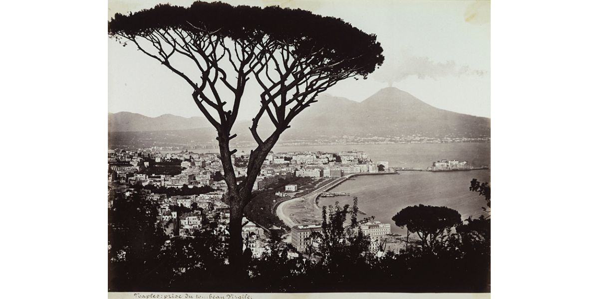 Michele Amodio, Naples seen from Virgil's Tomb, c. 1870, albumen print on paper, 25.8x 19.8 cm, Alinari Archives-album collection, Florence