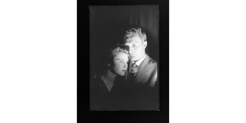 Wanda Wulz, Portrait of Mr and Mrs Rolla, 1955 ca., conversion of a glass plate negative, Alinari Archives - Marion Wulz archive, Florence