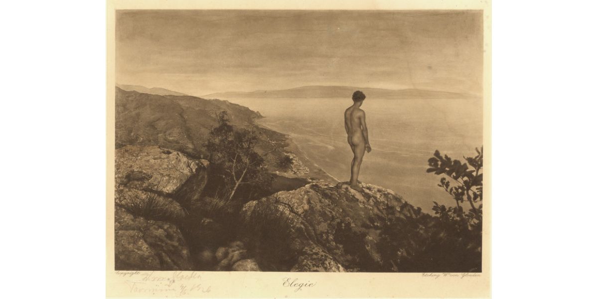Wilhelm von Gloeden, “Elegie”, Taormina, 1900, fotoincisione, Archivi Alinari-archivio von Gloeden, Firenze