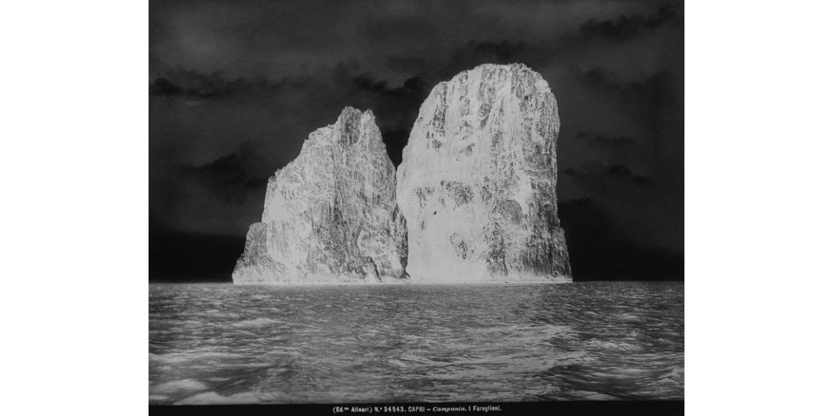Fratelli Alinari, The Faraglioni, Capri, ante 1915, modern silver salt print on paper from silver gelatin dry glass plate negative, Alinari Archives, Florence