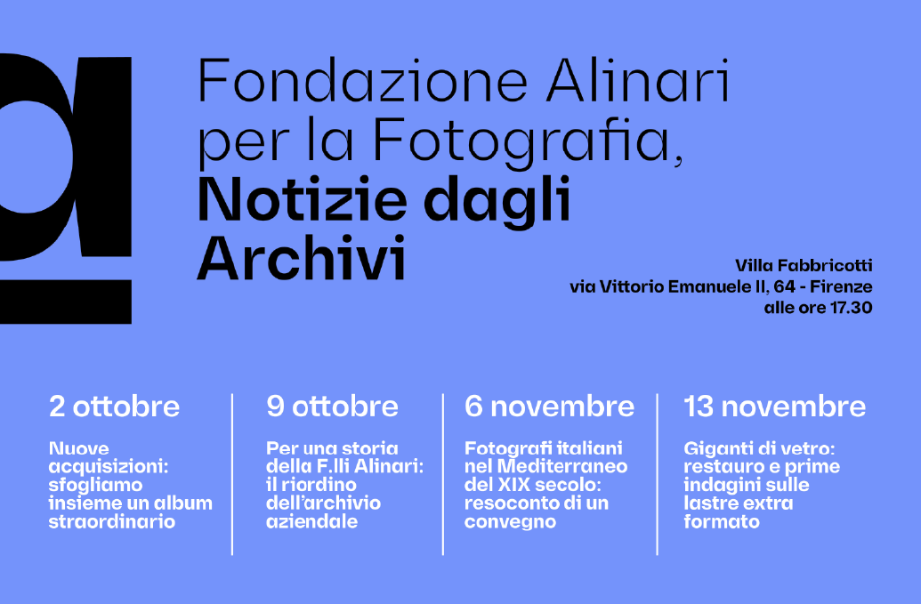 Notizie Dagli Archivi: quattro incontri a Villa Fabbricotti, Firenze.