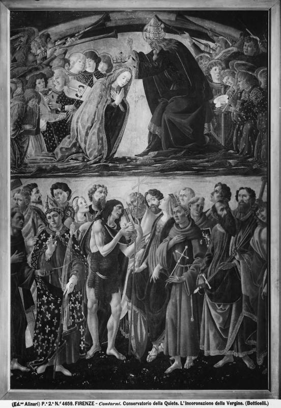 Sandro Botticelli, L'Incoronazione della Vergine (1498-1508 ca.), Villa "La Quiete", 1906