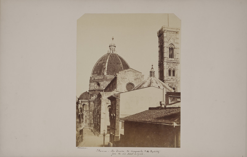 James Graham, Album “Italy” with 131 albumen photographs of Turin, Florence, Naples, Amalfi Coast, Pompeii, 1858-1862, with dedication to James Graham’s sister in 1864, Albumen prints on paper on album, Alinari Archives-Album Collection, Florence