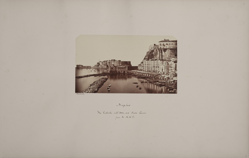 James Graham, Album “Italy” with 131 albumen photographs of Turin, Florence, Naples, Amalfi Coast, Pompeii, 1858-1862, with dedication to James Graham’s sister in 1864, Albumen prints on paper on album, Alinari Archives-Album Collection, Florence