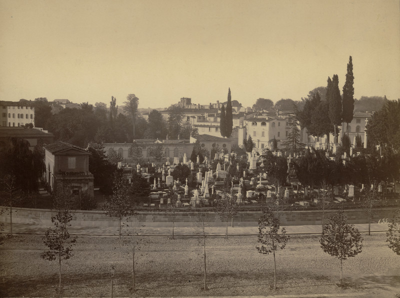 Autore non identificato, Il Cimitero degli Inglesi a Piazzale Donatello, Firenze, 1870 ca., stampa all’albumina, Archivi Alinari-collezione Aranguren, Firenze