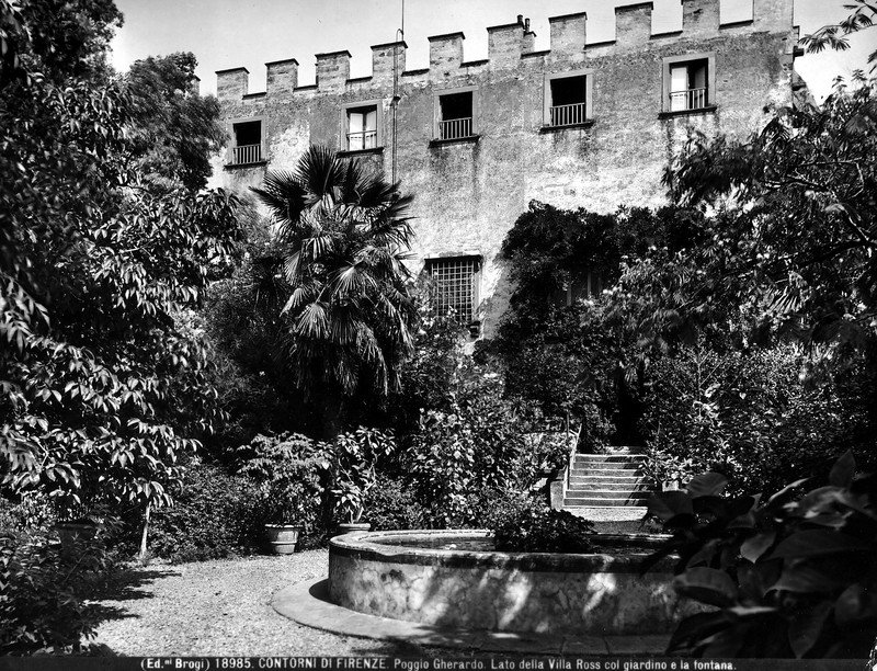 Stabilimento Giacomo Brogi, Villa Ross a Poggio Gherardo, Fiesole, 1915-1920 ca., negativo alla gelatina sali d’argento su vetro, Archivi Alinari-archivio Brogi, Firenze