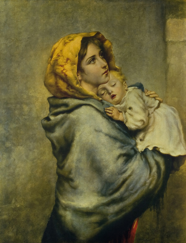 Fratelli Alinari, Copy of the painting “The Madonnina” by Roberto Ferruzzi, before 1937, collotype, Alinari Art Printworks, Florence.