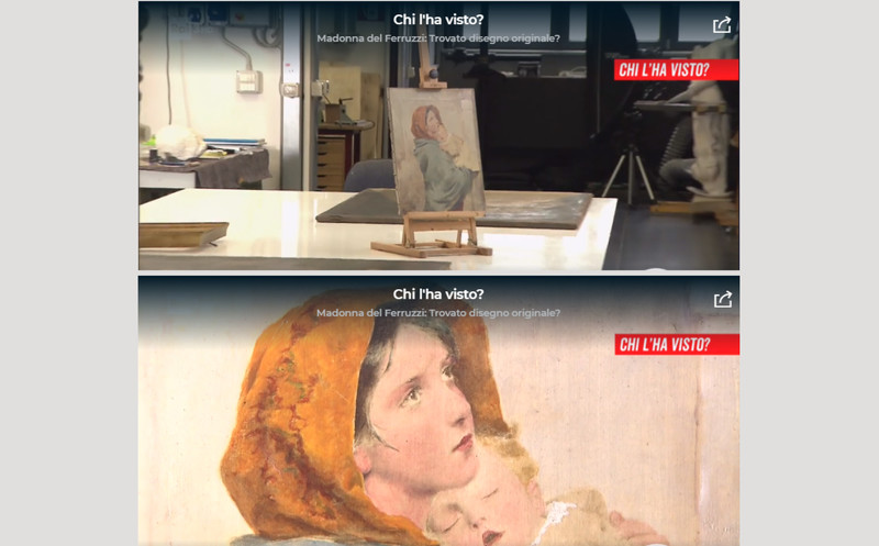A frame of the italian TV program "Chi l'ha visto?", season 2018 - 2019.